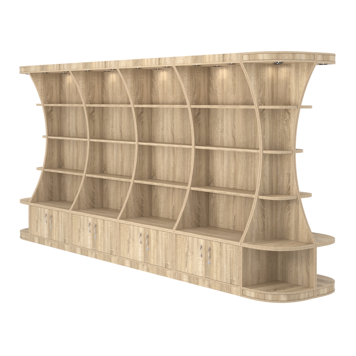 Островной высокий стеллаж ГАРАНТ №5 Дуб сонома