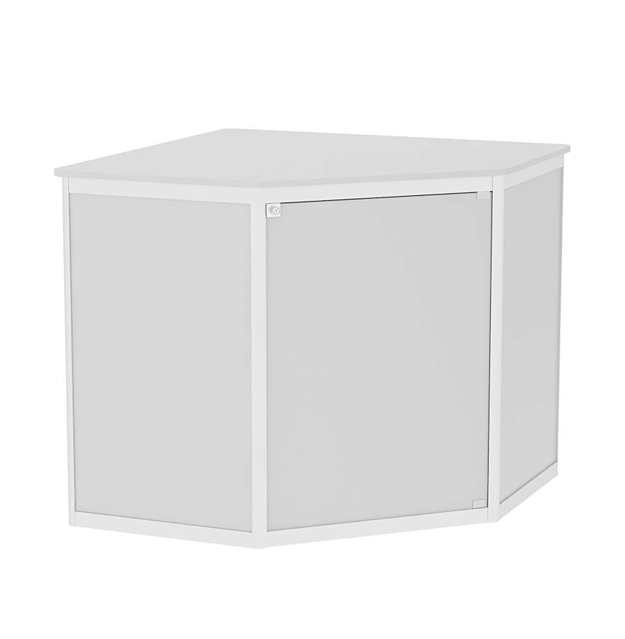 Прилавок из профиля угловой пятигранный №1 (закрытый) Серый