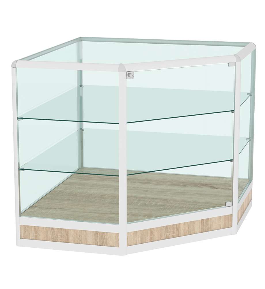 Прилавок из профиля угловой пятигранный №4 (закрытый) Дуб сонома