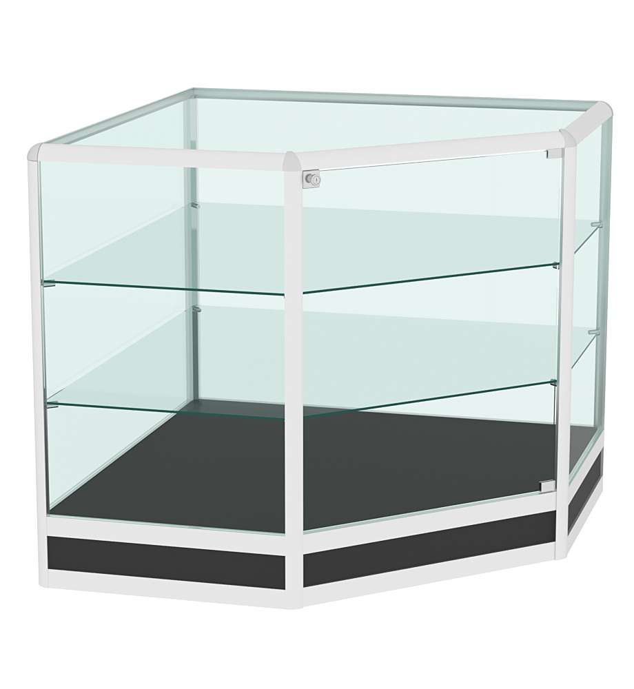 Прилавок из профиля угловой пятигранный №4 (закрытый) Черный