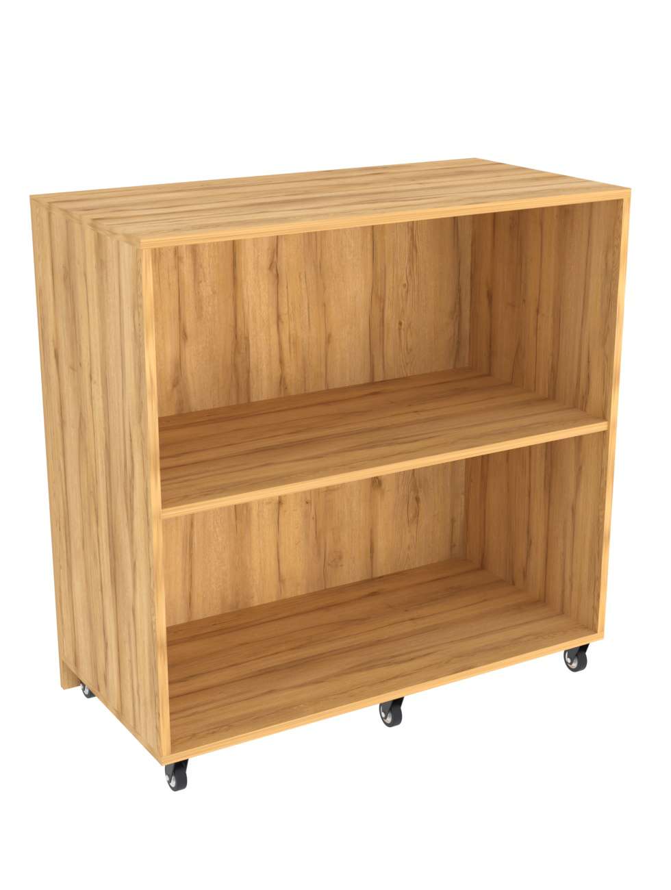 Прилавок Истра №20 прямоугольный на стальных колесах (открытый) Дуб Золотистый