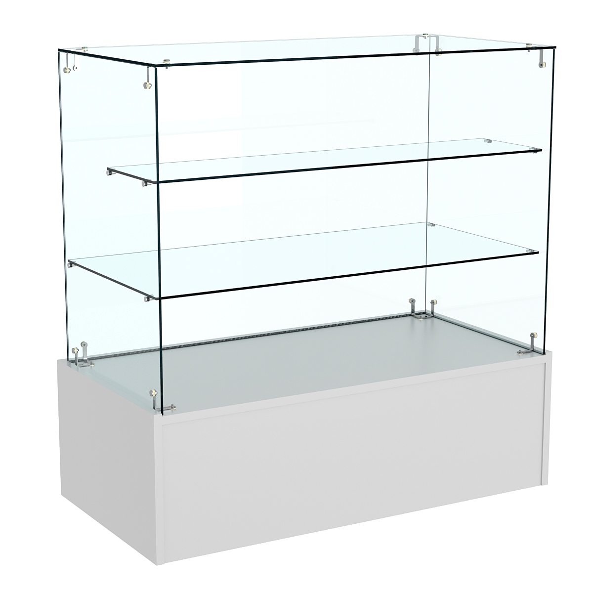 Прилавок Истра на подиуме №2 (открытый) Серый