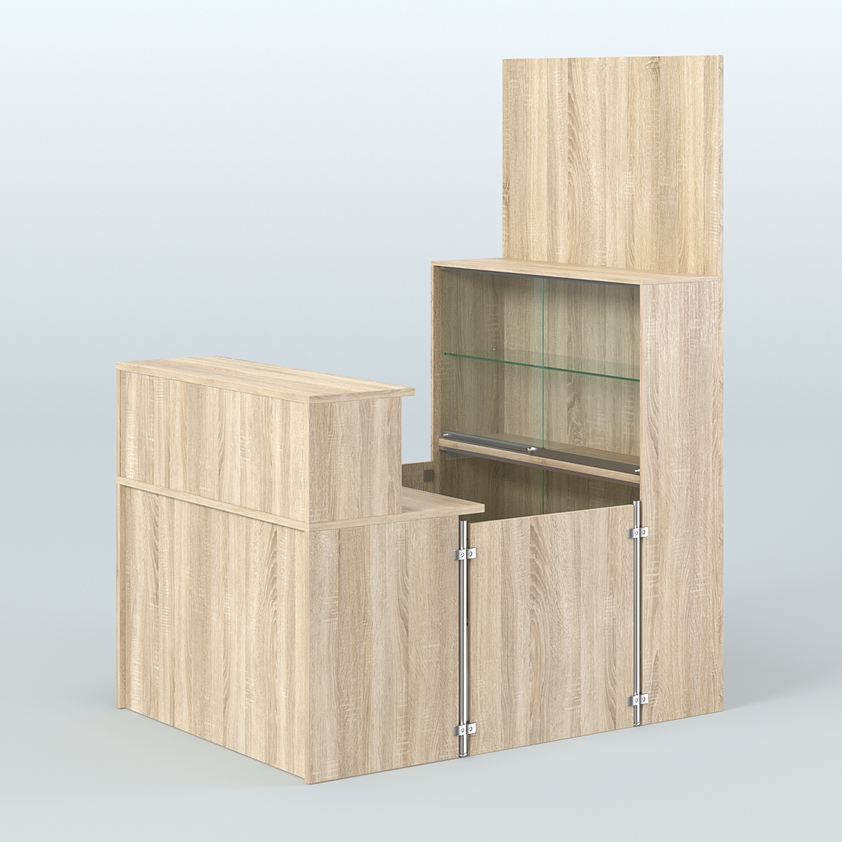 Мини павильон для торговли эконом класса СЛОТ №1 (2 кв.м) Дуб сонома