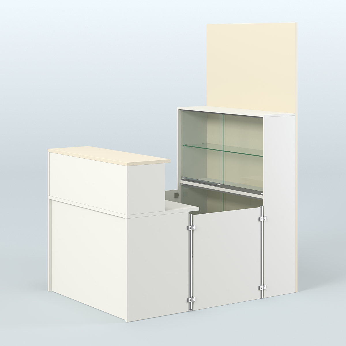 Мини павильон для торговли эконом класса СЛОТ №1 (2 кв.м) Белый + Крем Вайс