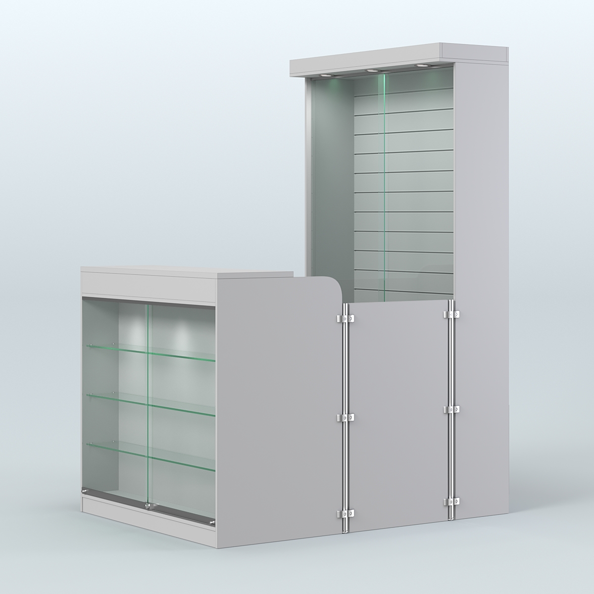 Мини павильон для торговли с эко-панелью под аксессуары СЛОТ №10 (2 кв.м) Серый