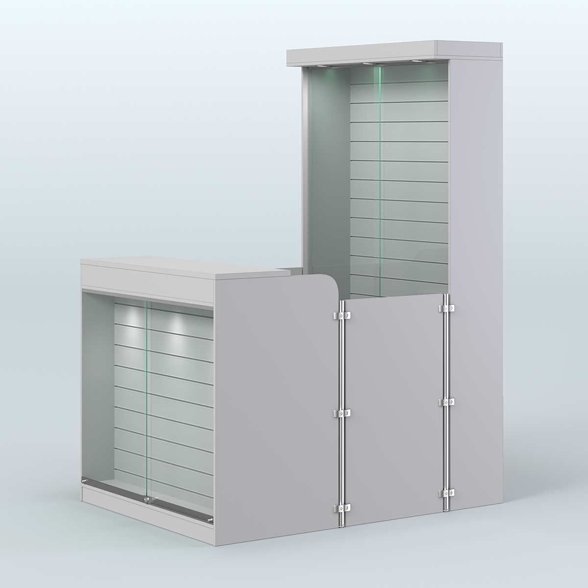 Мини павильон для торговли оборудованный эко-панелями СЛОТ №12 (2 кв.м) Серый