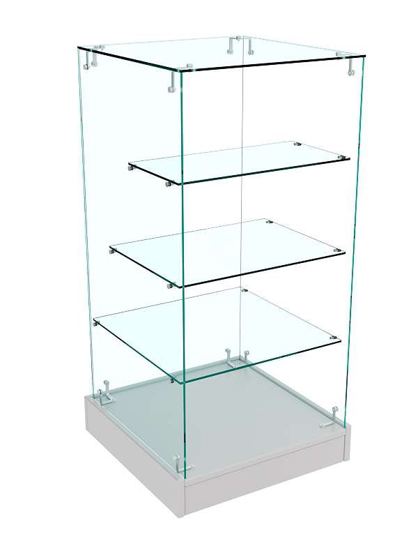 Прилавок Истра с цоколем №12 (открытый) Серый