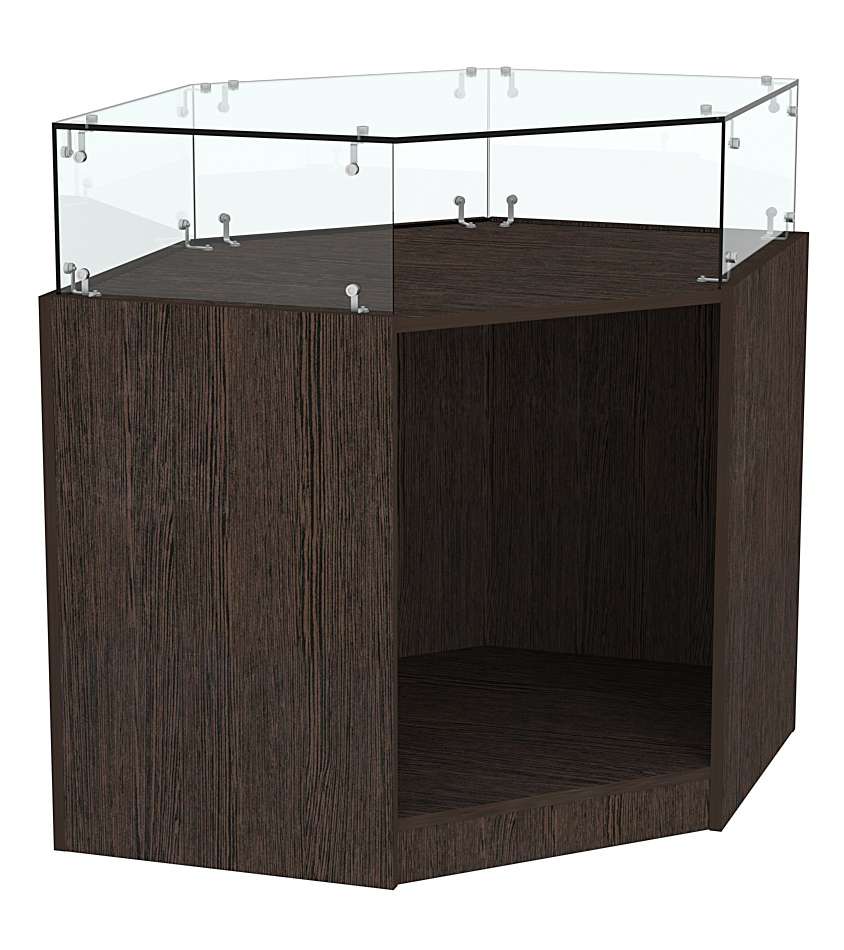 Прилавок Истра №16 угловой, универсальный (открытый) Дуб Венге