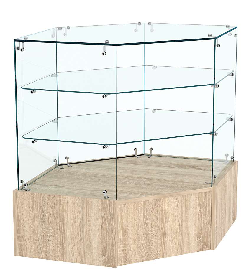 Прилавок Истра №18 угловой, универсальный (открытый) Дуб сонома