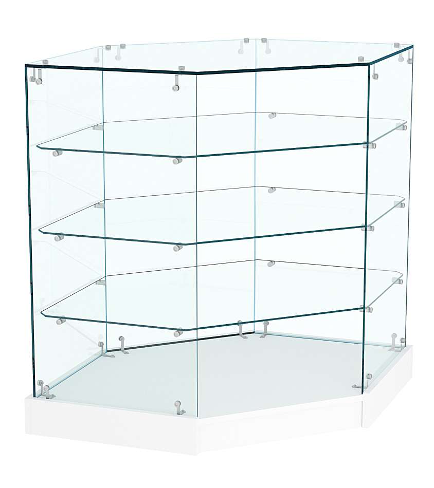 Прилавок Истра №19 угловой, универсальный (открытый) Белый