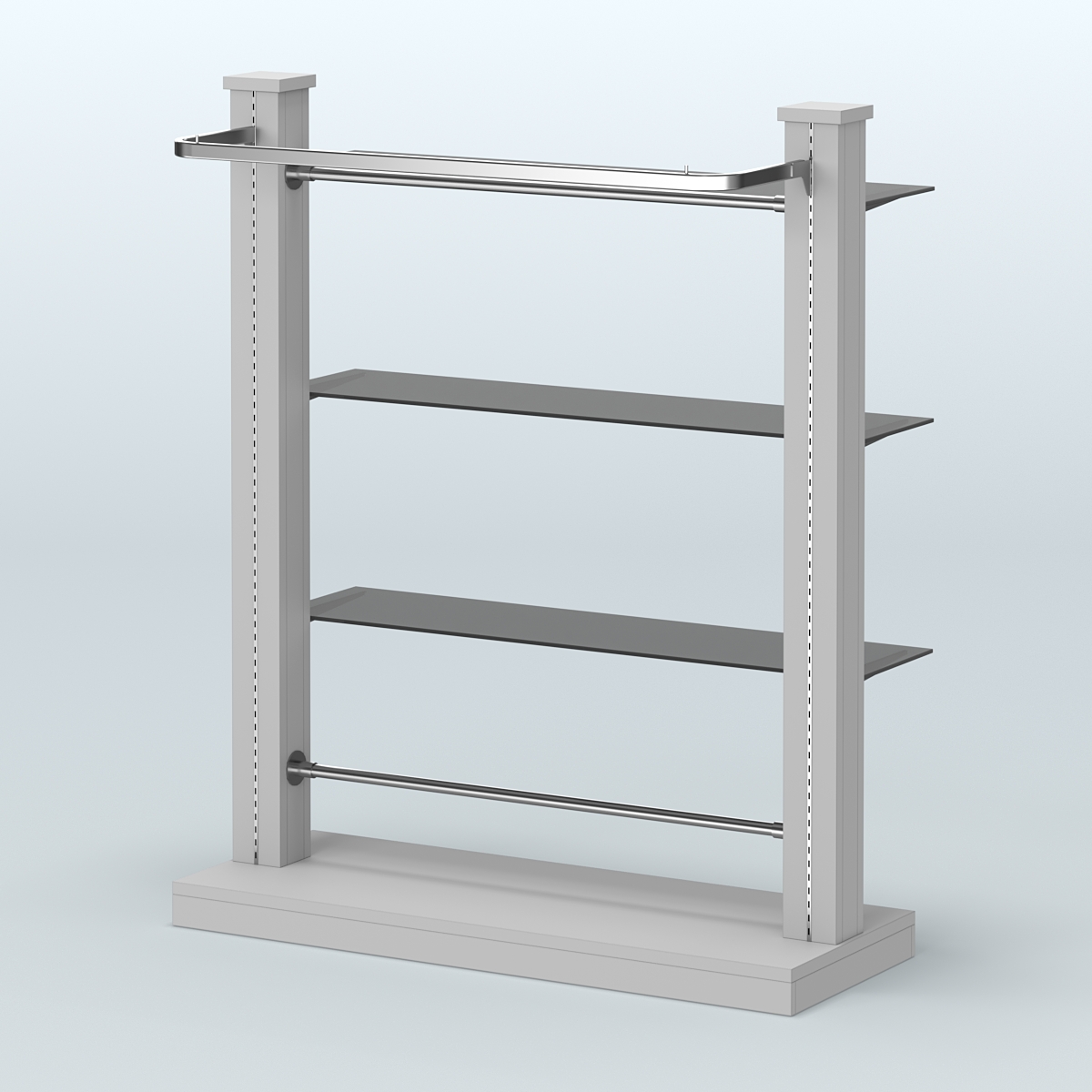 Островная система с перфорацией для магазина №10 Серый