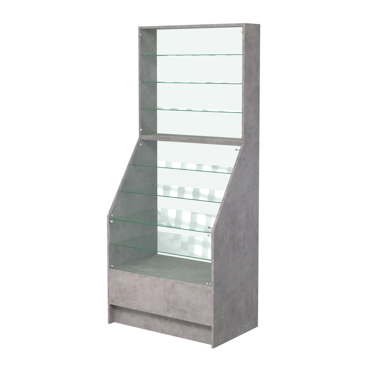 Витрина АЛМАЗ №1 Бетон Чикаго светло-серый F186 ST9