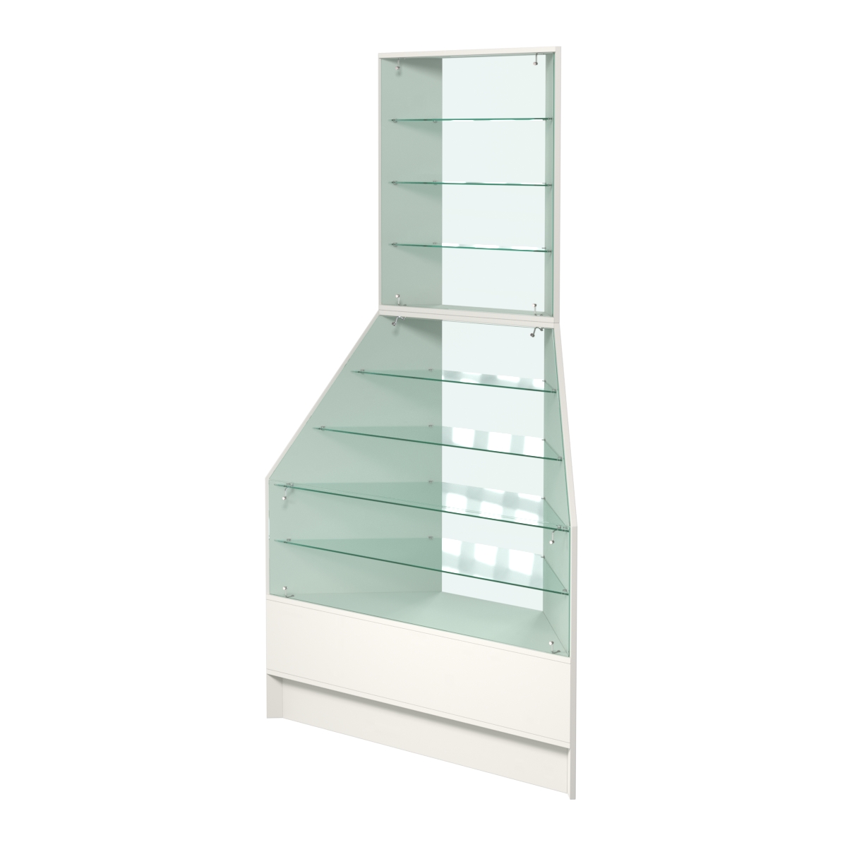 Витрина АЛМАЗ №2 внешняя угловая Белый