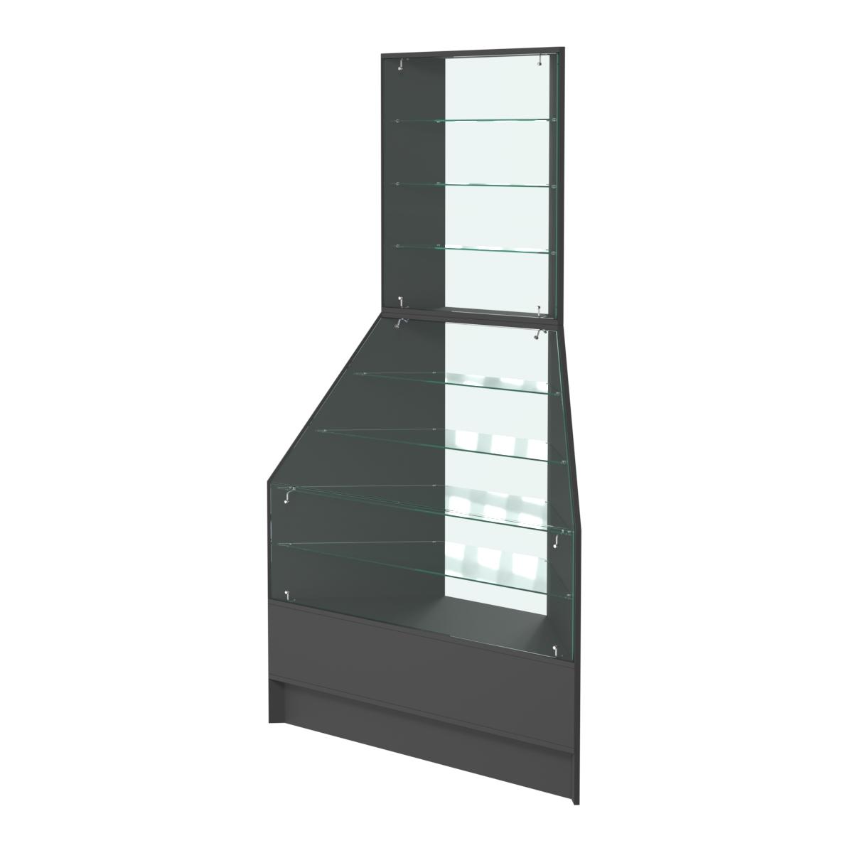 Витрина АЛМАЗ №2 внешняя угловая Черный