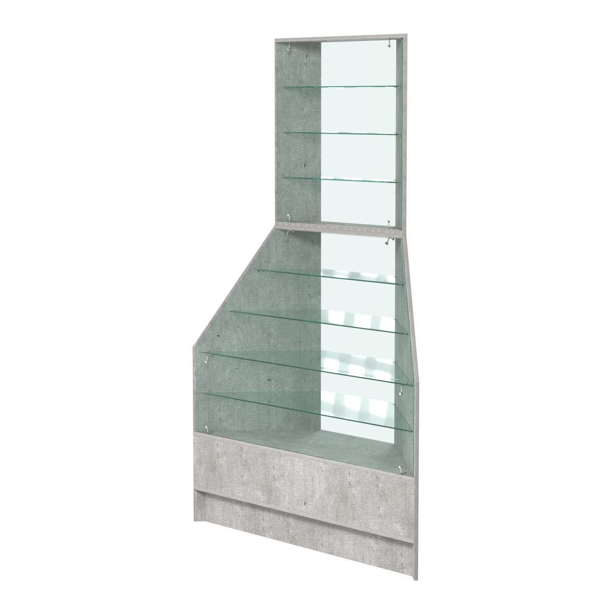 Витрина АЛМАЗ №2 внешняя угловая Метрополитан Грей