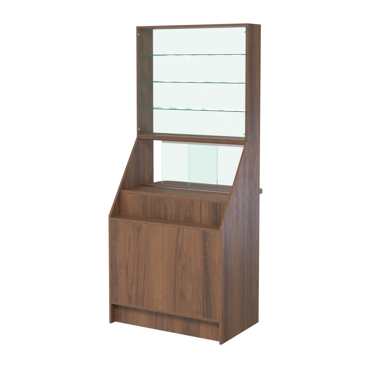 Витрина АЛМАЗ №3 окно выдачи с надставкой Орех