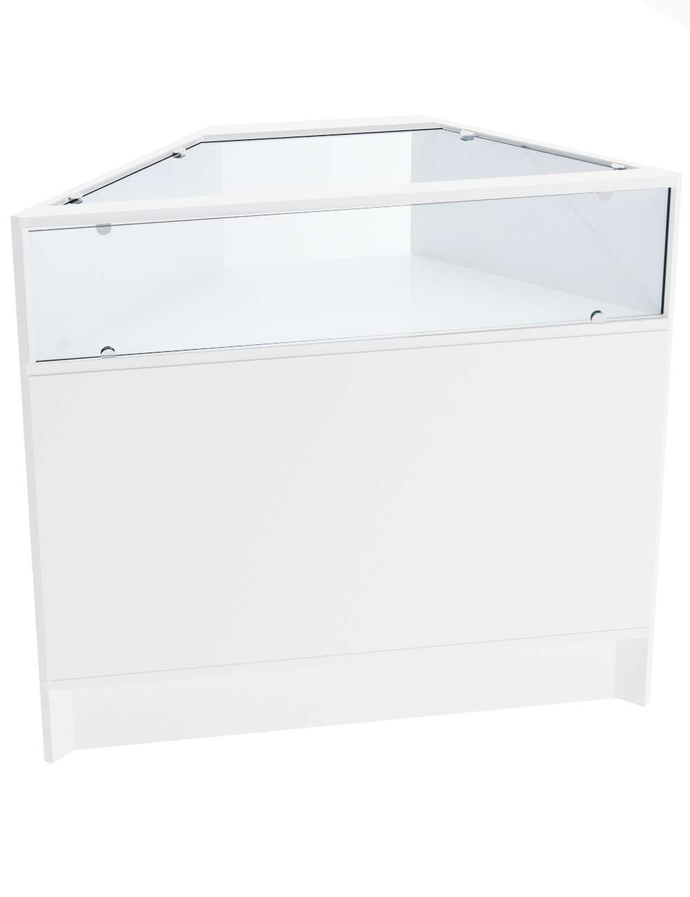 Прилавок Эконом №8 (внешний угол) Белый