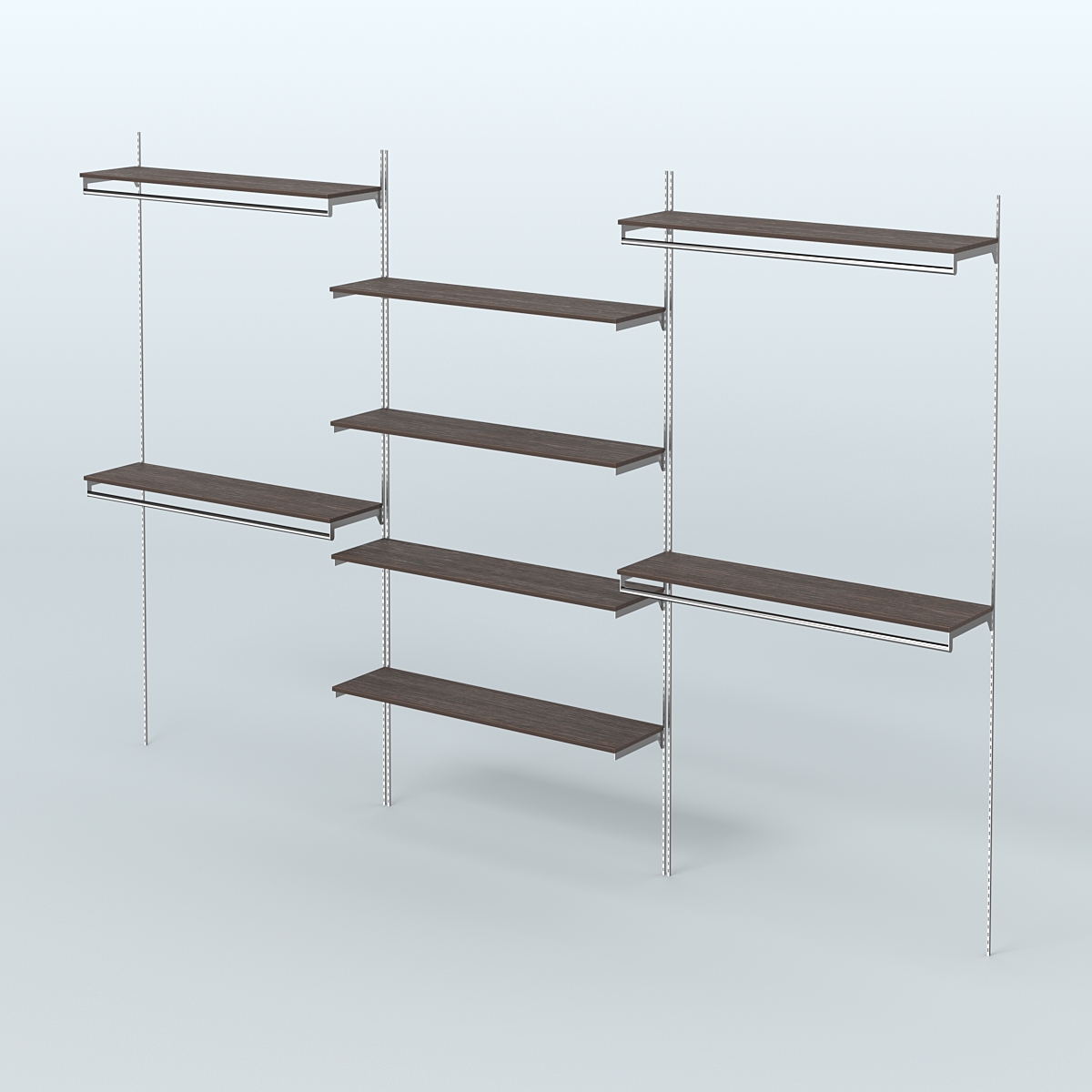 Neo Fix №5(С) с выносными поручнями и полками из ДСП (3600 мм) Дуб Венге