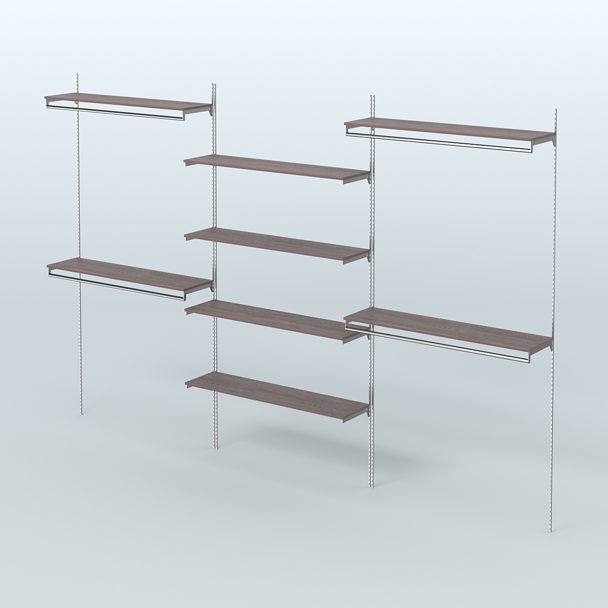 Neo Fix №5(С) с выносными поручнями и полками из ДСП (3600 мм) Ясень Анкор темный