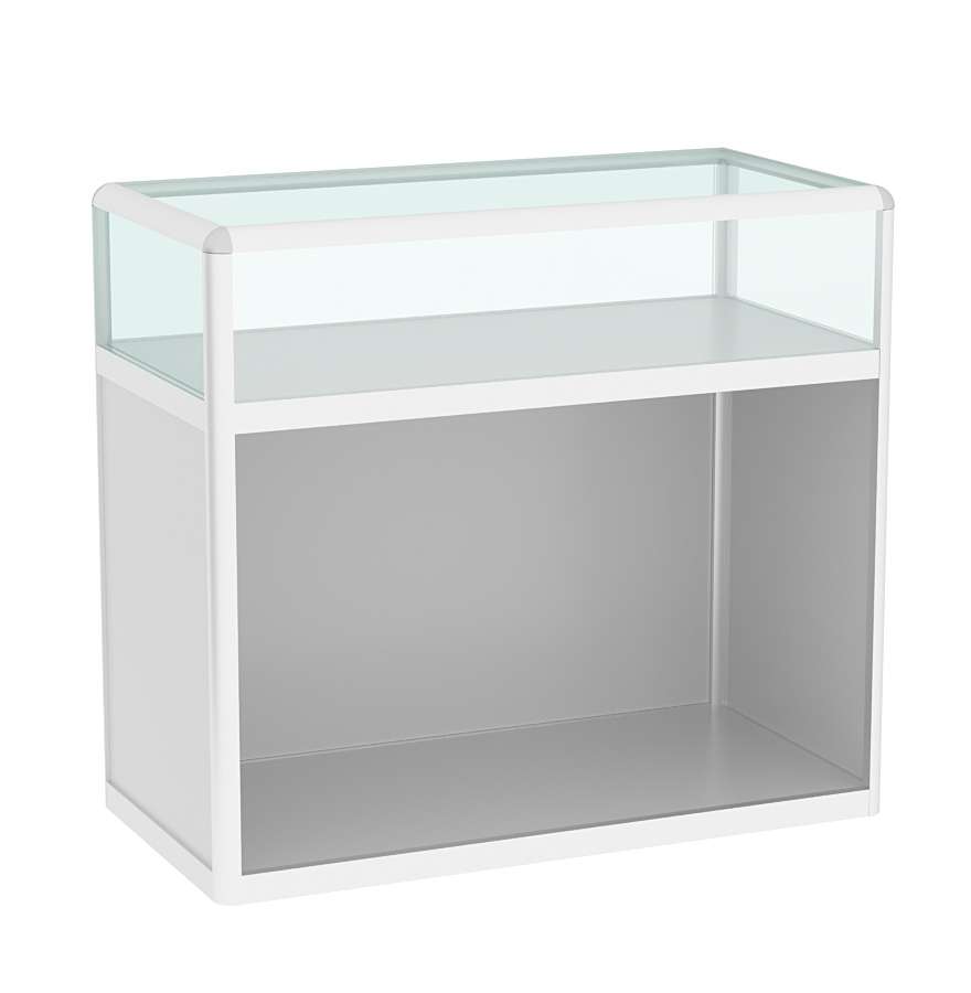 Прилавок из профиля прямоугольный №2 (открытый)  Серый