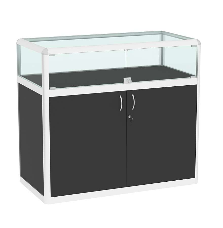 Прилавок из профиля прямоугольный №2 (закрытый)  Черный