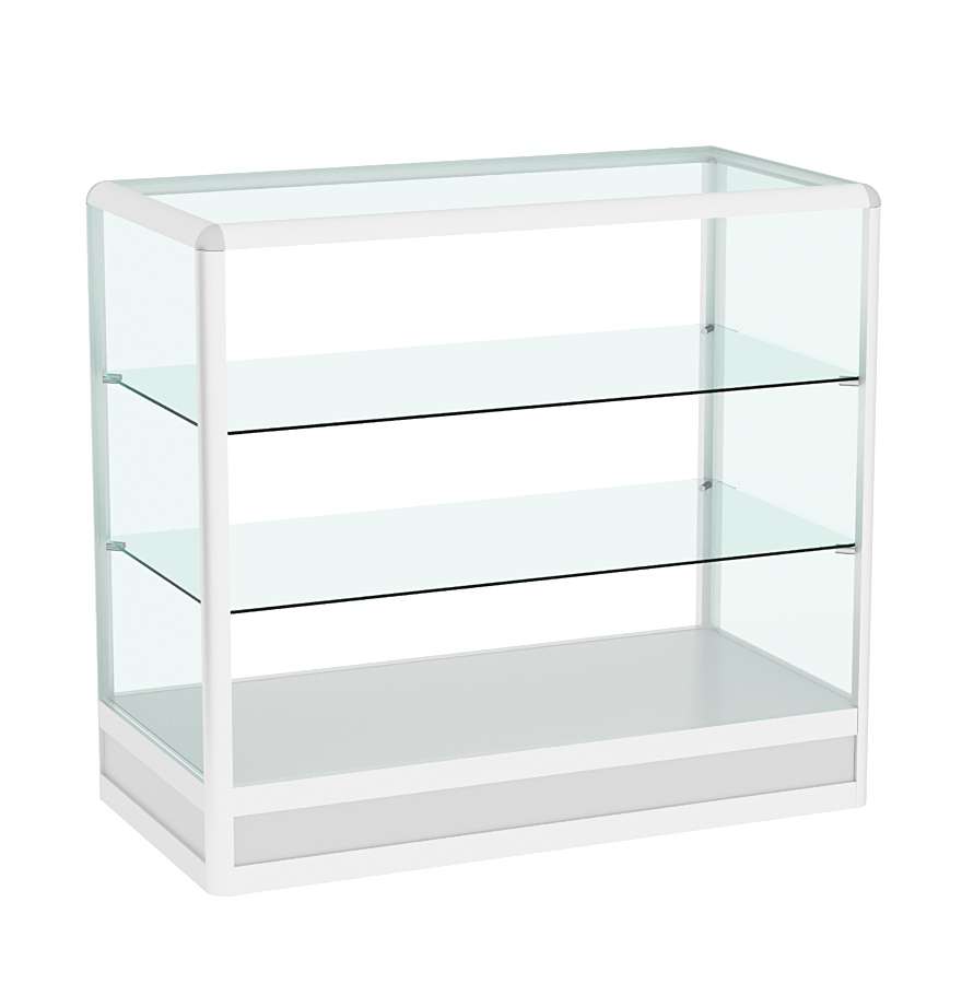 Прилавок из профиля прямоугольный №4 (открытый) Серый