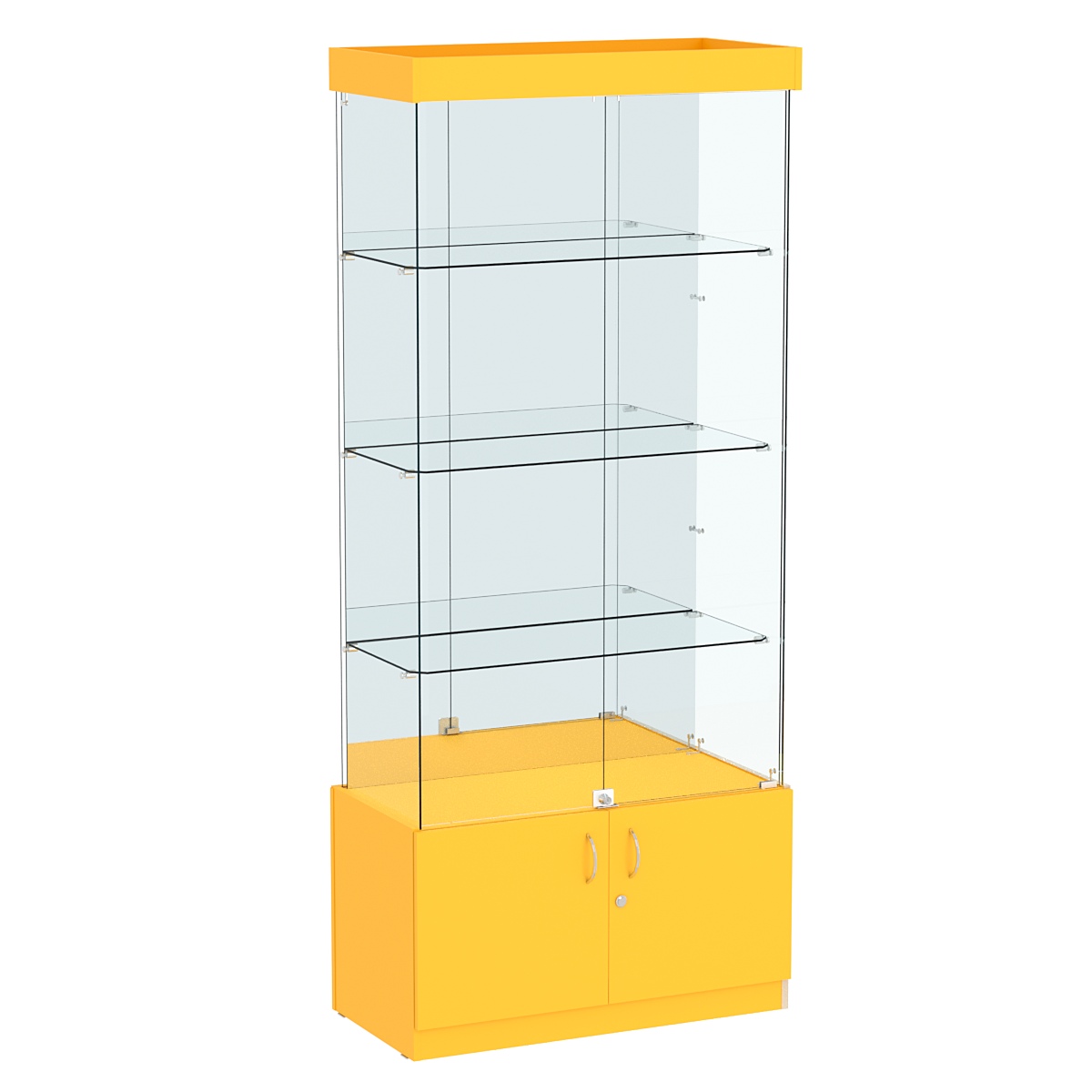 Витрина Истра №3 прямоугольная (задняя стенка - зеркало) Солнечный Свет 0134 BS