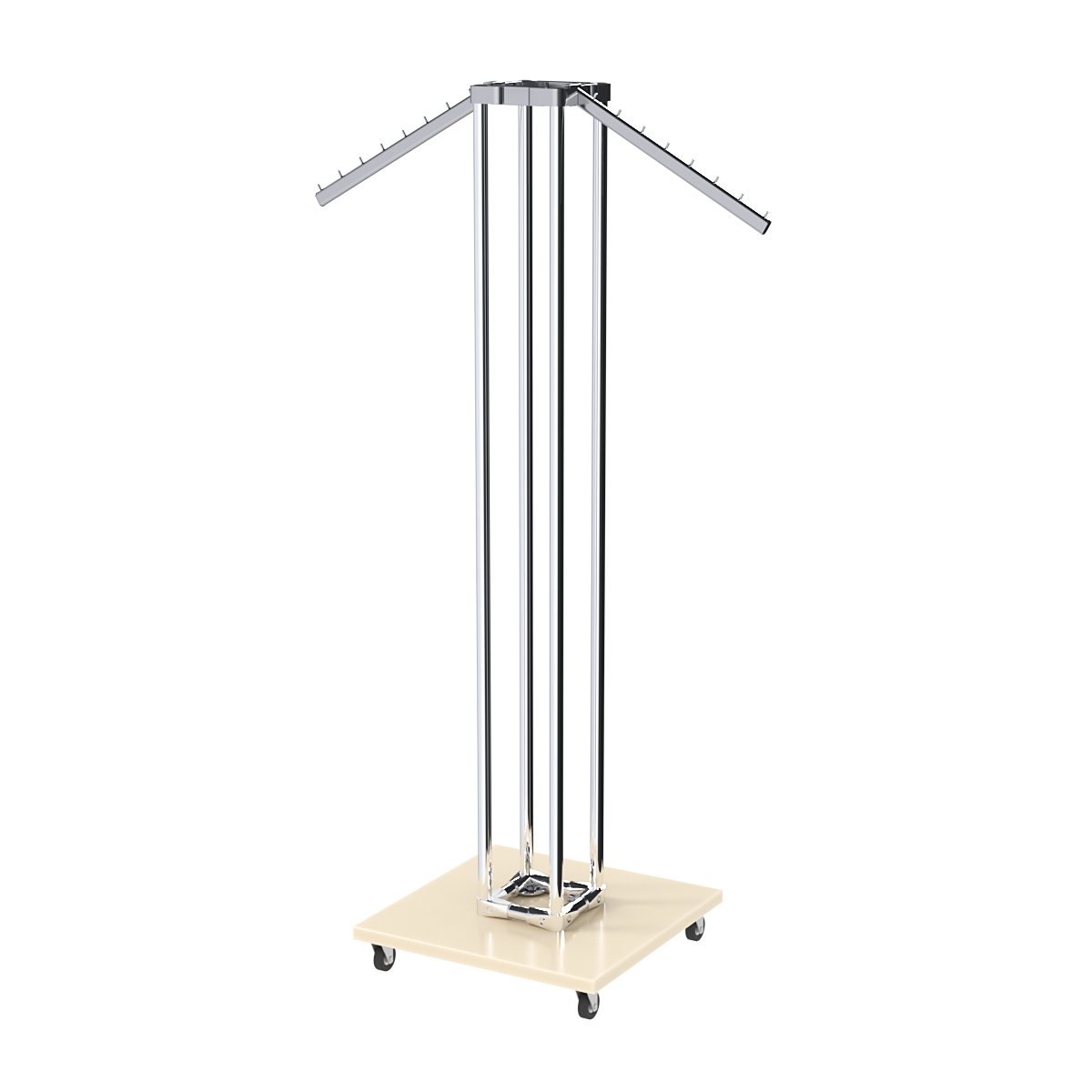 Торговое вешало для одежды с усиленными кронштейнами СТРЕЛА №6-8Ц-КНХ Крем Вайс