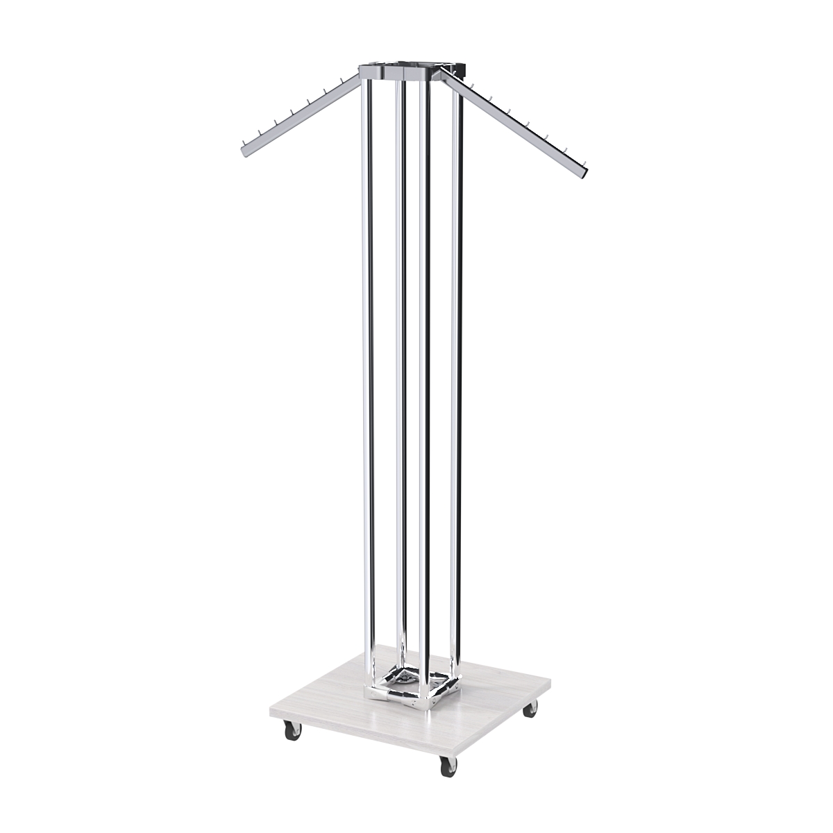 Торговое вешало для одежды с усиленными кронштейнами СТРЕЛА №6-8Ц-КНХ Ясень Анкор светлый - U31104