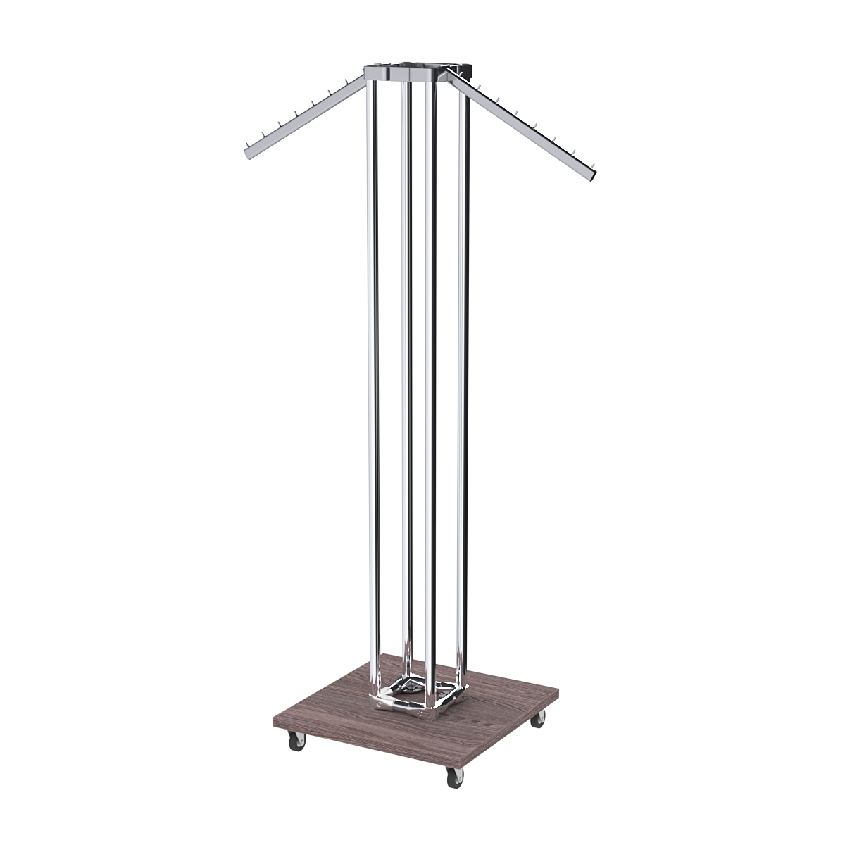 Торговое вешало для одежды с усиленными кронштейнами СТРЕЛА №6-8Ц-КНХ Ясень Анкор темный - U31105