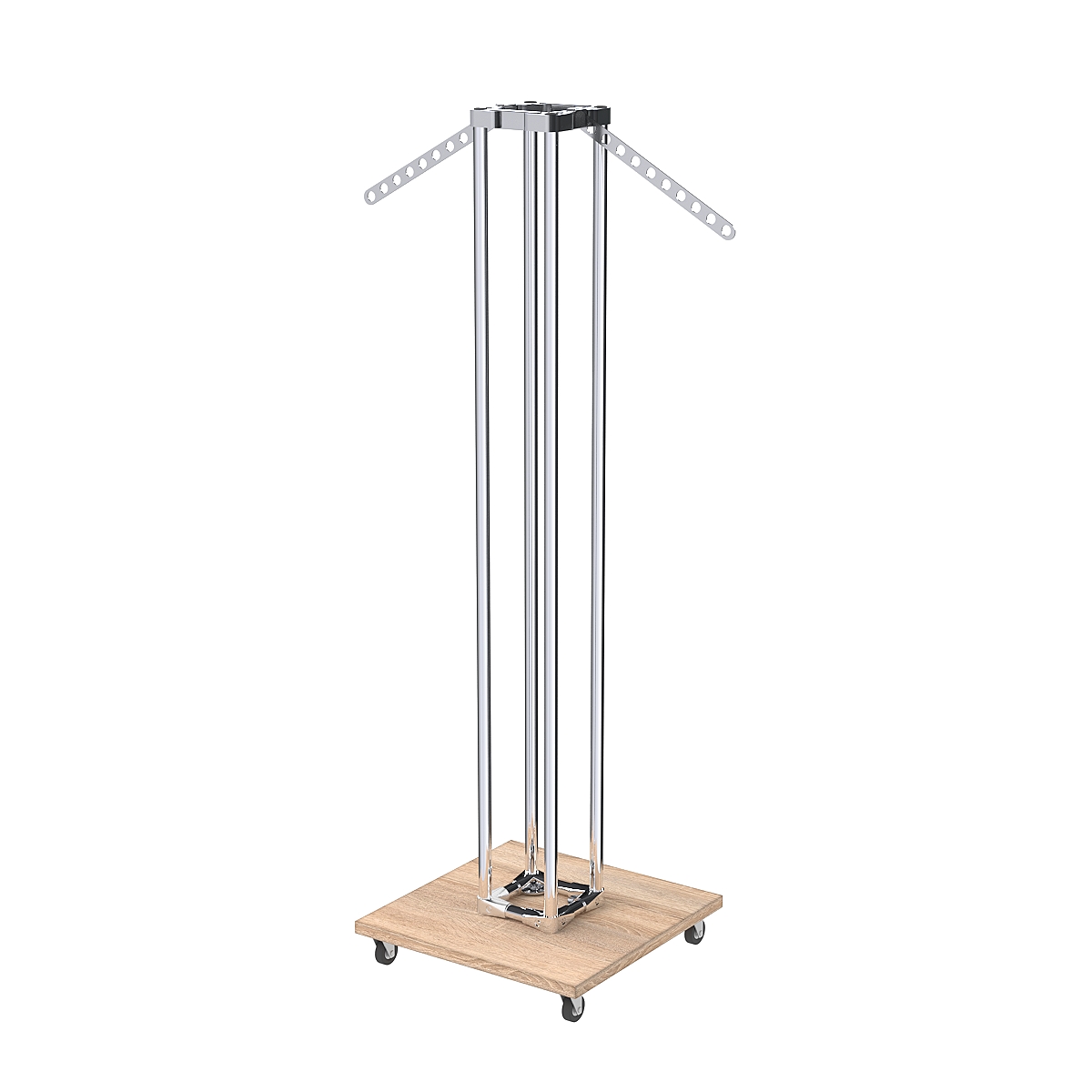 Торговое вешало для одежды с кронштейнами-лезвиями СТРЕЛА №8-10-О-ЛНХ Дуб Сонома