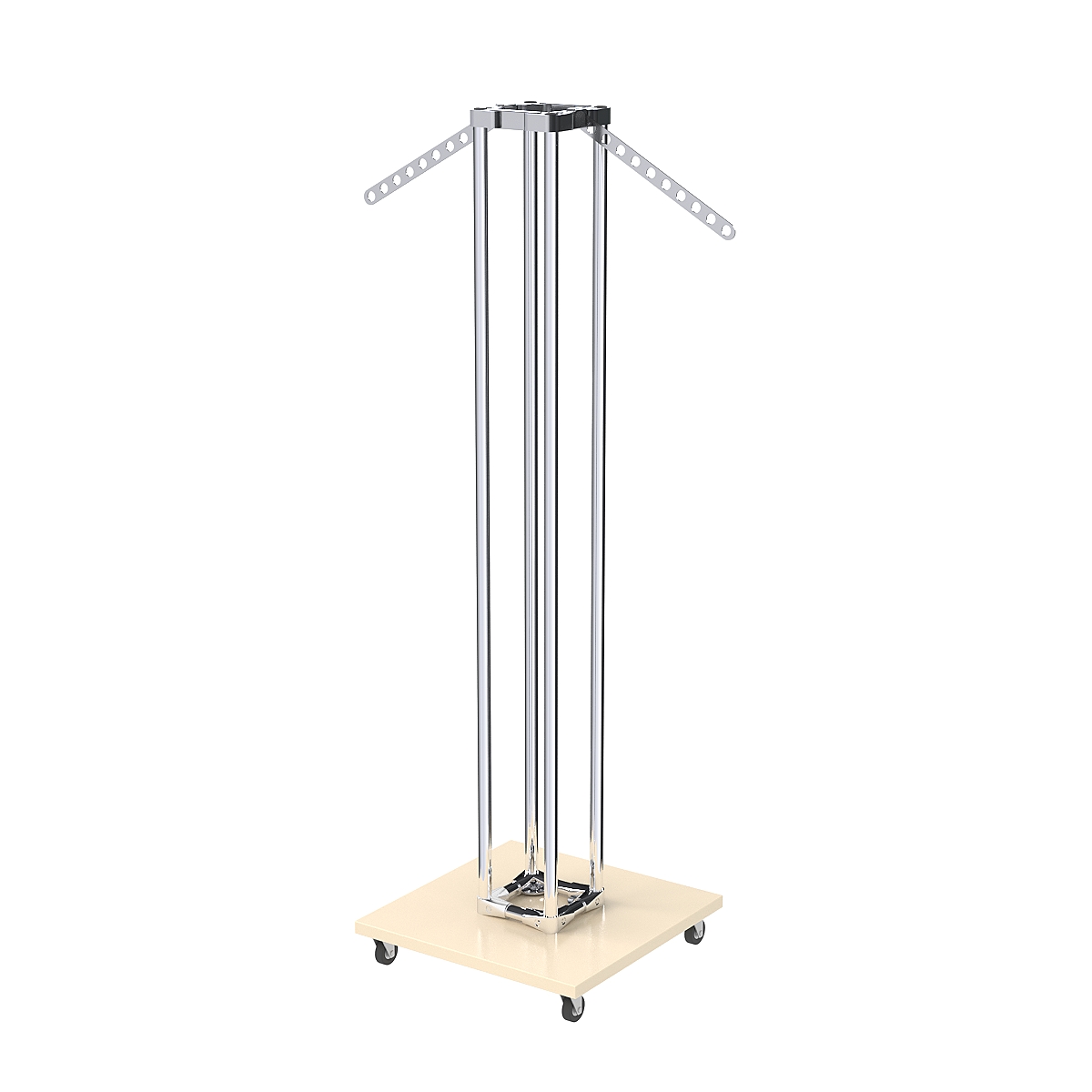 Торговое вешало для одежды с кронштейнами-лезвиями СТРЕЛА №8-10-О-ЛНХ Крем Вайс