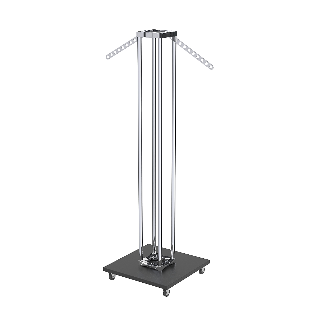 Торговое вешало для одежды с кронштейнами-лезвиями СТРЕЛА №8-10-О-ЛНХ Черный