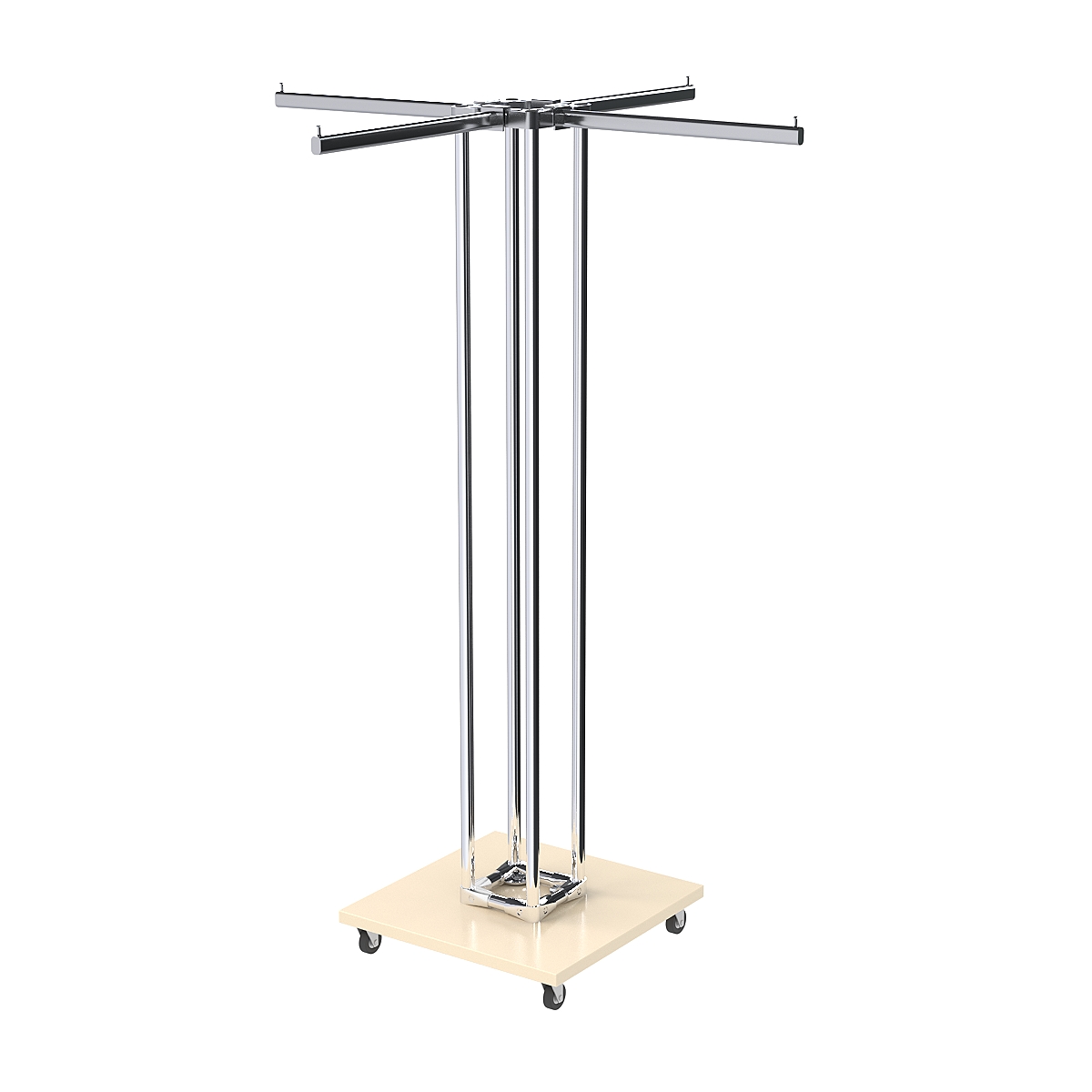 Торговое вешало для одежды обзорное ЁЛОЧКА №1-4К-1Ц-КПХ Крем Вайс