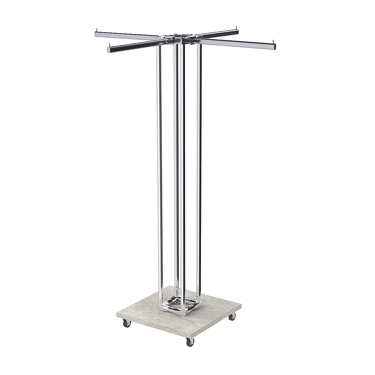 Торговое вешало для одежды обзорное ЁЛОЧКА №1-4К-1Ц-КПХ Метрополитан Грей