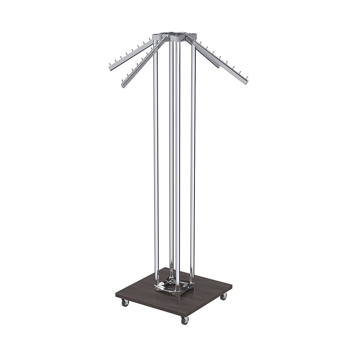 Торговое вешало для одежды ЁЛОЧКА с усиленными кронштейнами №6-4К-8Ц-КНХ Грейвуд