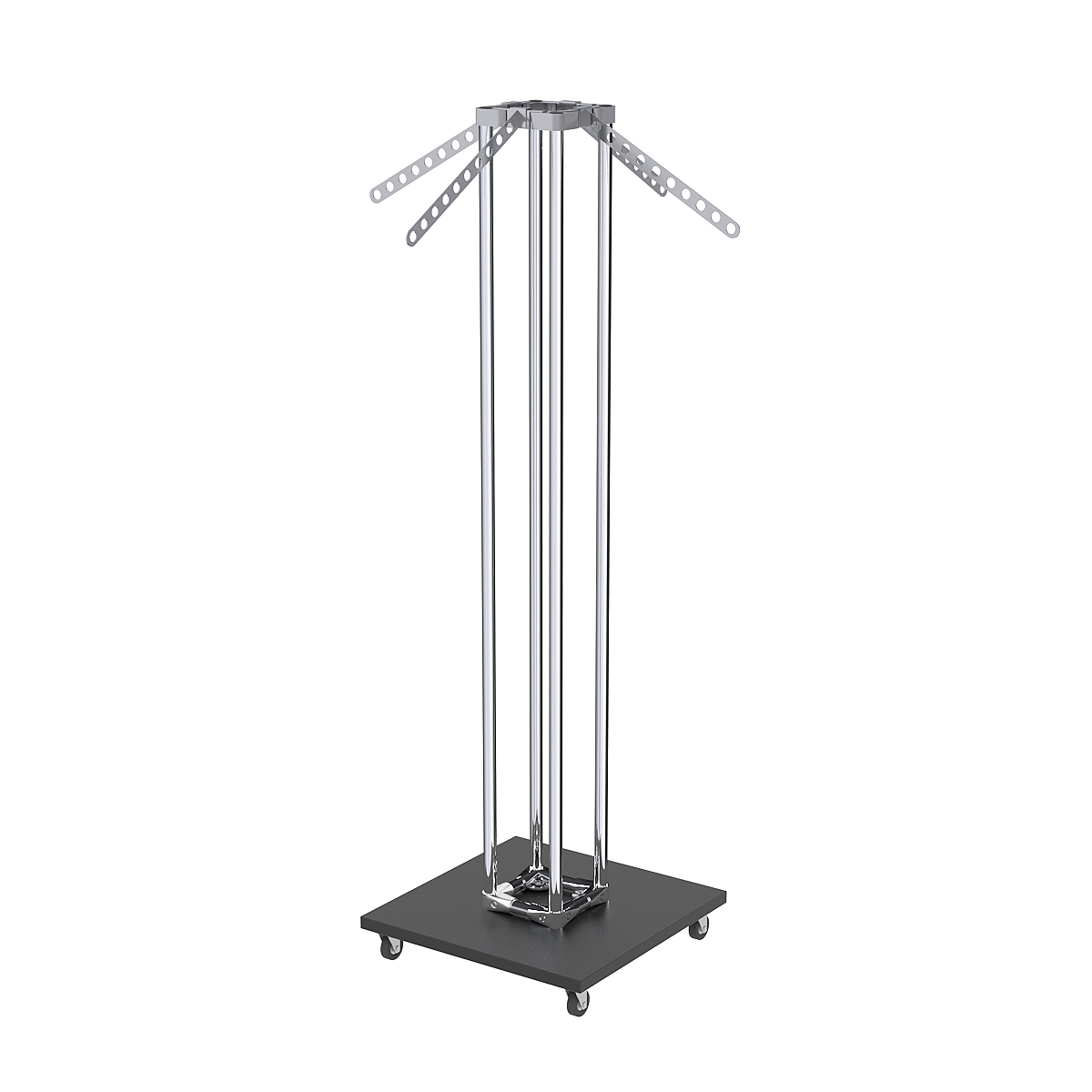 Торговое вешало для одежды ЁЛОЧКА с кронштейнами-лезвиями №8-4К-10-О-ЛНХ Черный