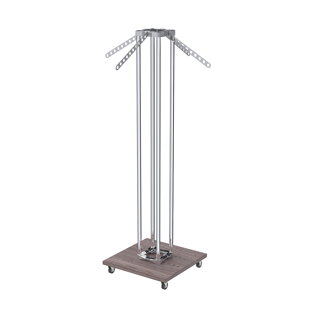 Торговое вешало для одежды ЁЛОЧКА с кронштейнами-лезвиями №8-4К-10-О-ЛНХ Ясень Анкор темный - U31105