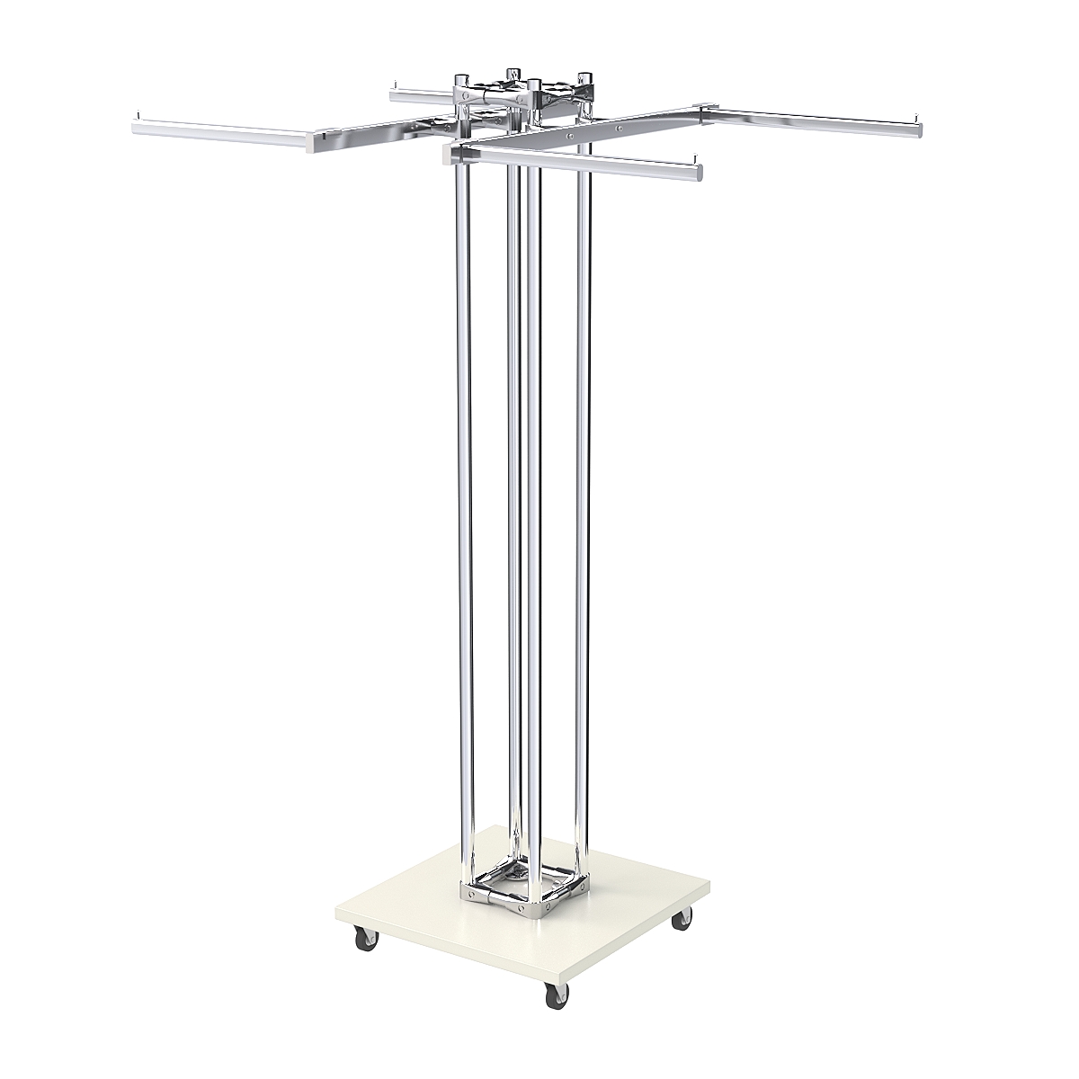 Торговое вешало для одежды двустороннее КОНТУР №K1-1Ц-КПХ Белый
