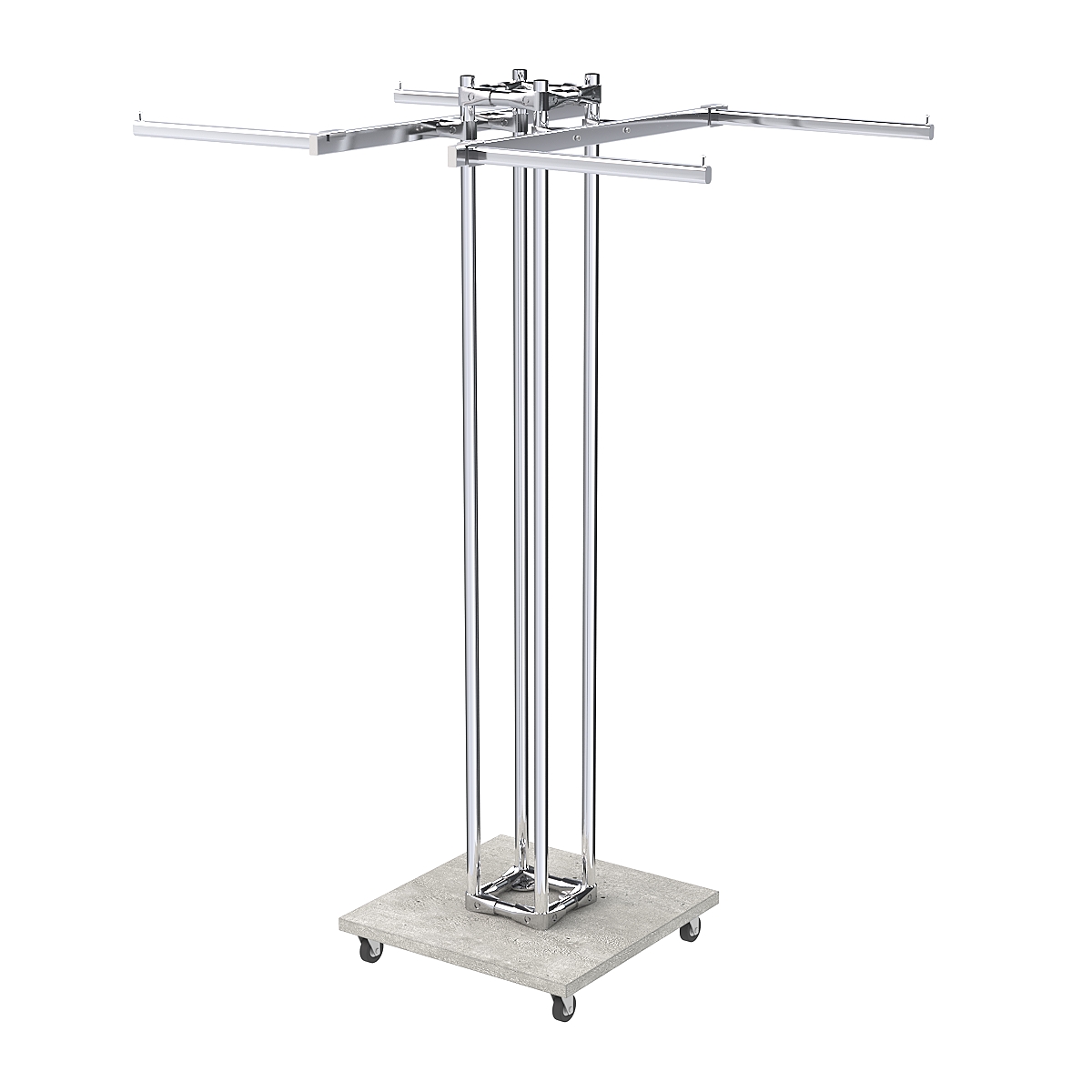 Торговое вешало для одежды двустороннее КОНТУР №K1-1Ц-КПХ Метрополитан Грей