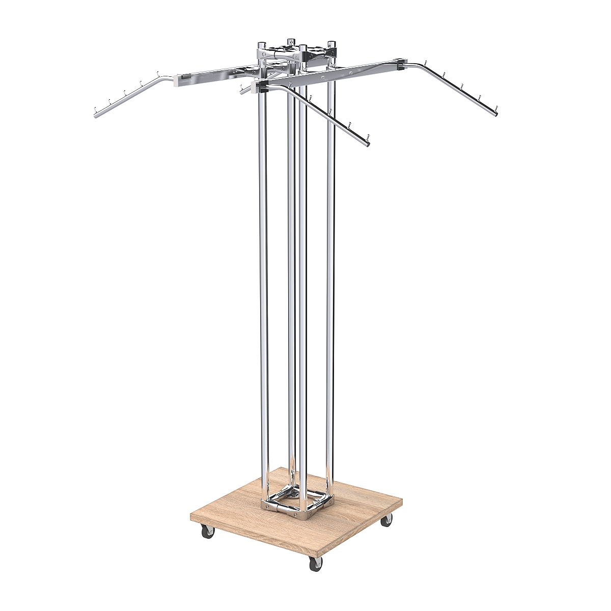 Торговое вешало для одежды с подвижной платформой КОНТУР №K1-5Ц-ТНХ Дуб Сонома