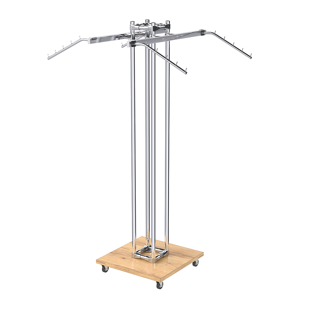 Торговое вешало для одежды с подвижной платформой КОНТУР №K1-5Ц-ТНХ Дуб Золотистый