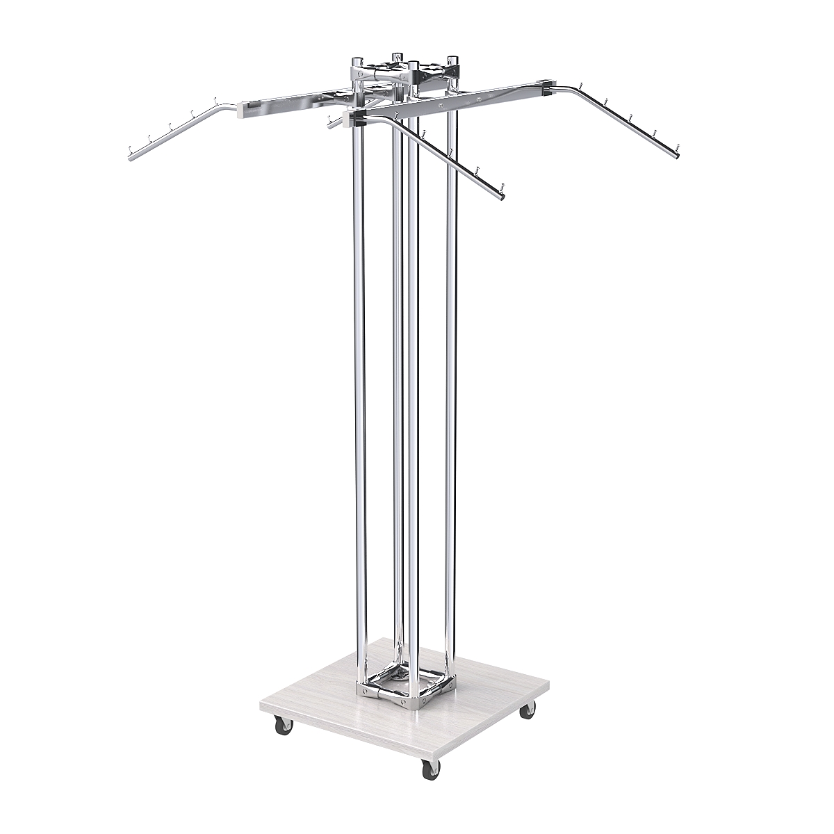 Торговое вешало для одежды с подвижной платформой КОНТУР №K1-5Ц-ТНХ Ясень Анкор светлый - U31104