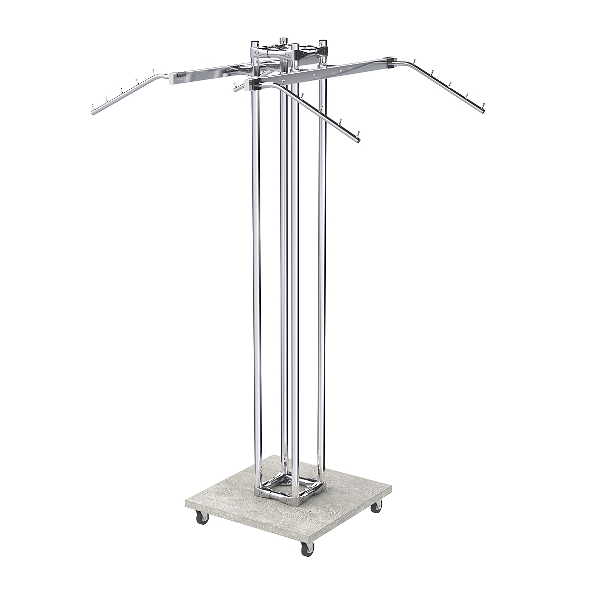 Торговое вешало для одежды с подвижной платформой КОНТУР №K1-5Ц-ТНХ Метрополитан Грей