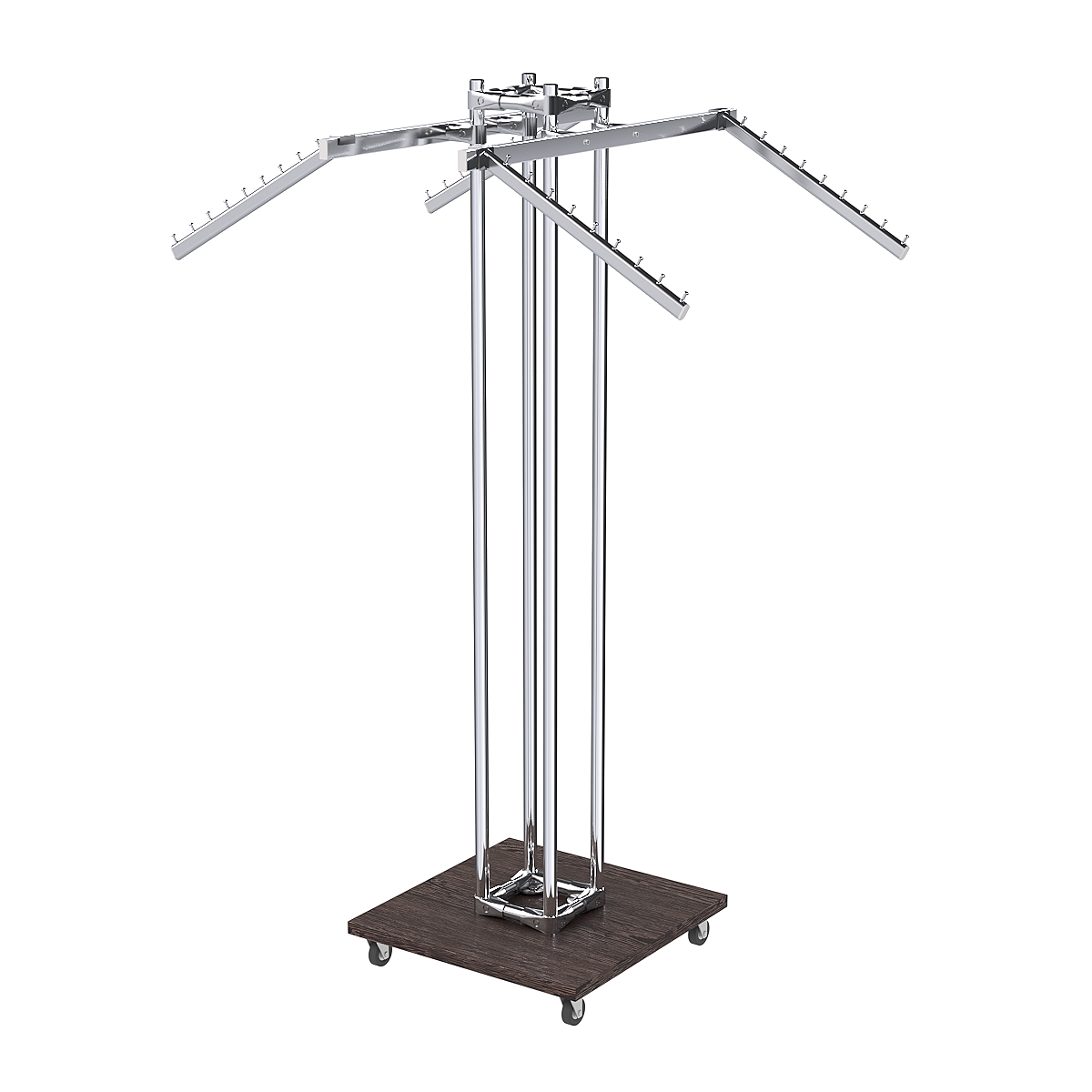 Торговое вешало для одежды под торцевую вывеску КОНТУР №K1-8Ц-КНХ Дуб Венге