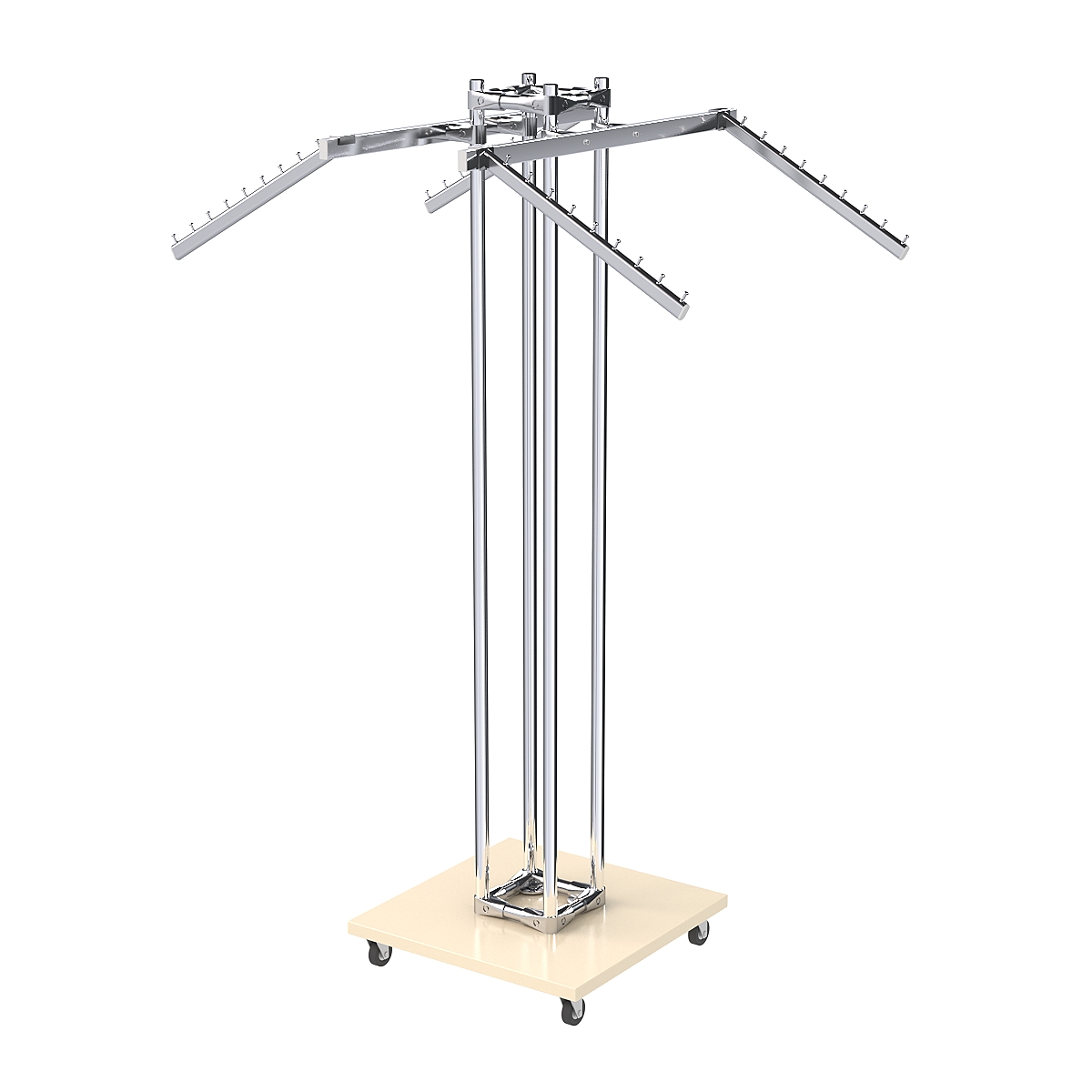 Торговое вешало для одежды под торцевую вывеску КОНТУР №K1-8Ц-КНХ Крем Вайс