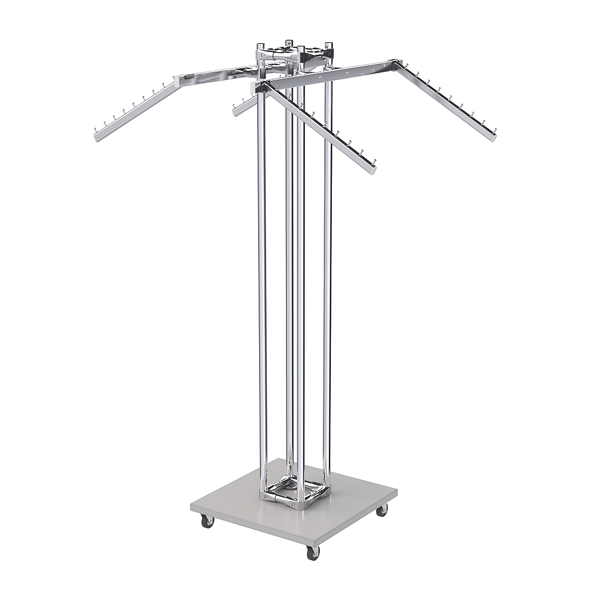 Торговое вешало для одежды под торцевую вывеску КОНТУР №K1-8Ц-КНХ Серый