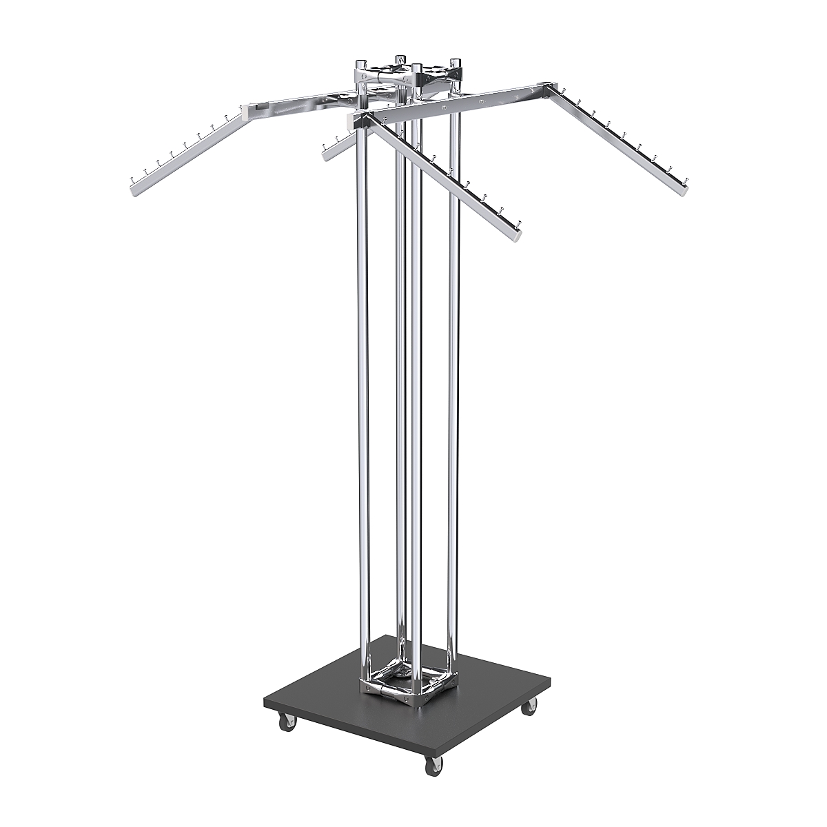 Торговое вешало для одежды под торцевую вывеску КОНТУР №K1-8Ц-КНХ Черный