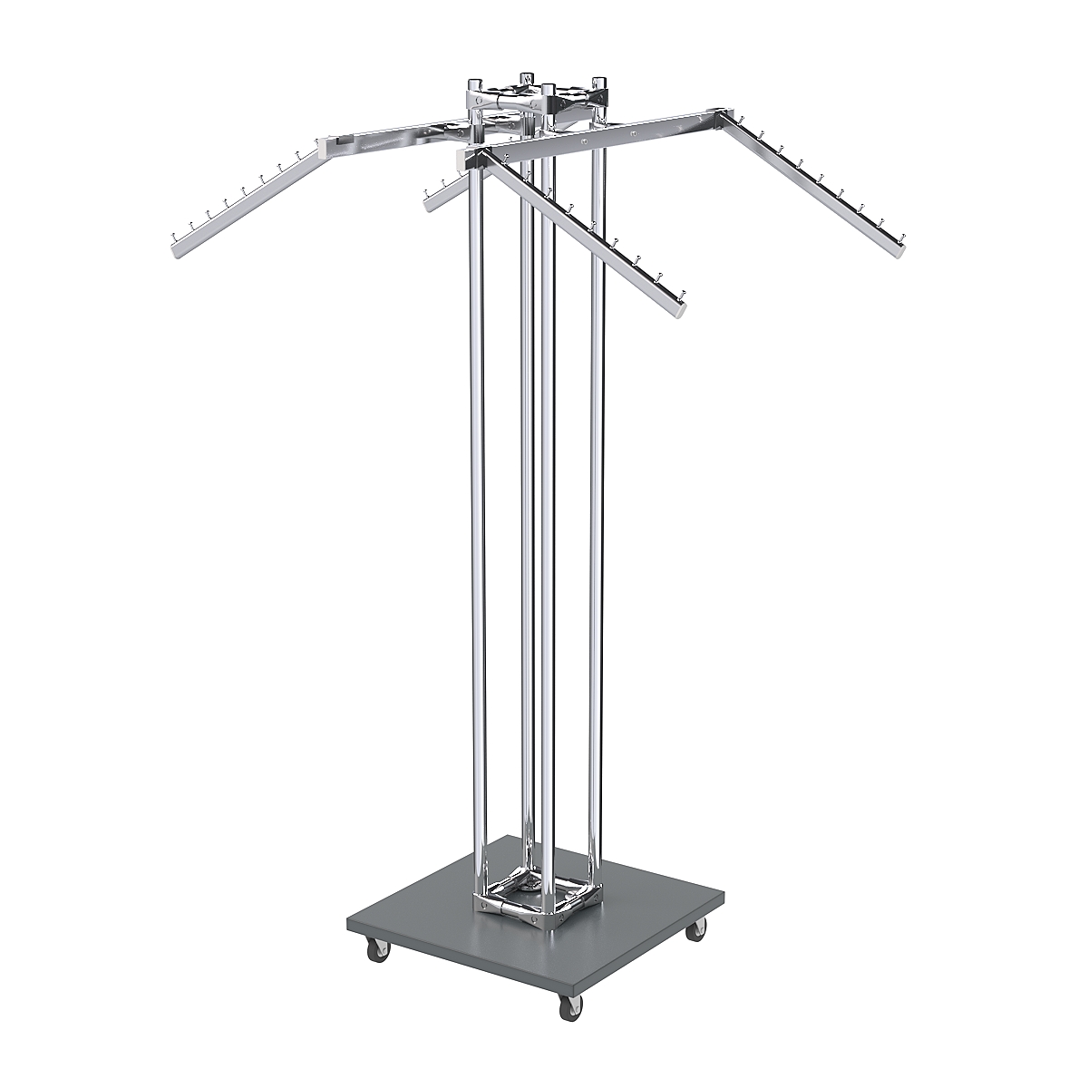 Торговое вешало для одежды под торцевую вывеску КОНТУР №K1-8Ц-КНХ Темно-Серый