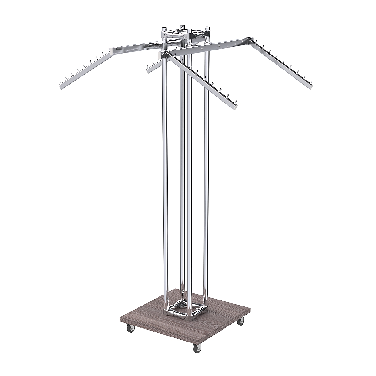 Торговое вешало для одежды под торцевую вывеску КОНТУР №K1-8Ц-КНХ Ясень Анкор темный - U31105